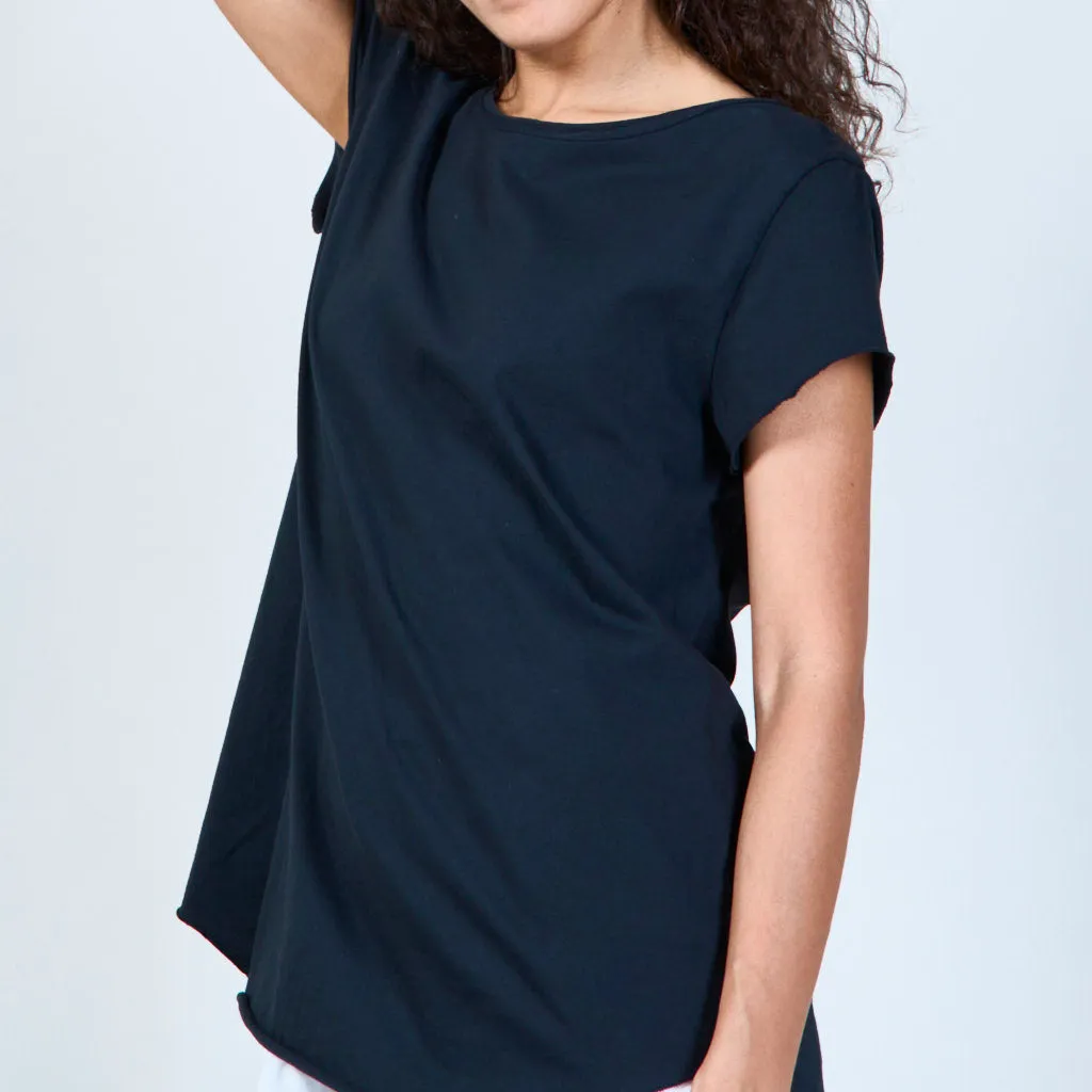 Classic solid color t-shirt wholesale