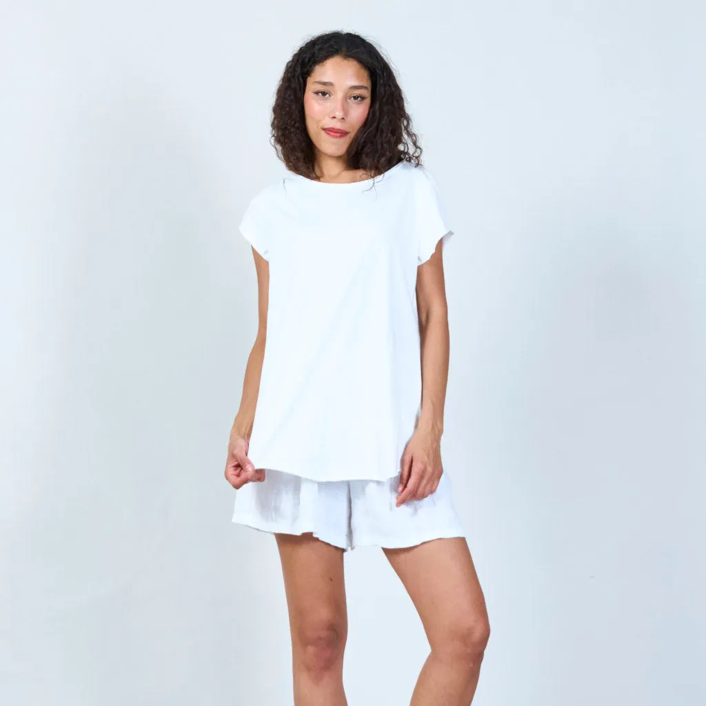 Classic solid color t-shirt wholesale
