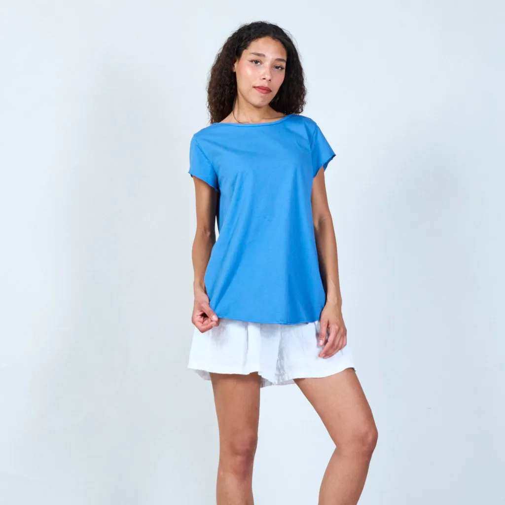 Classic solid color t-shirt wholesale