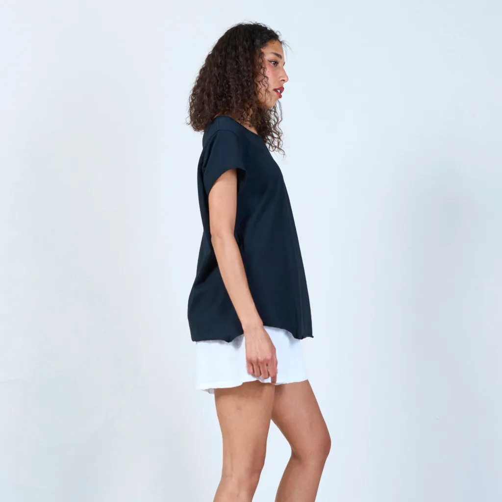 Classic solid color t-shirt wholesale