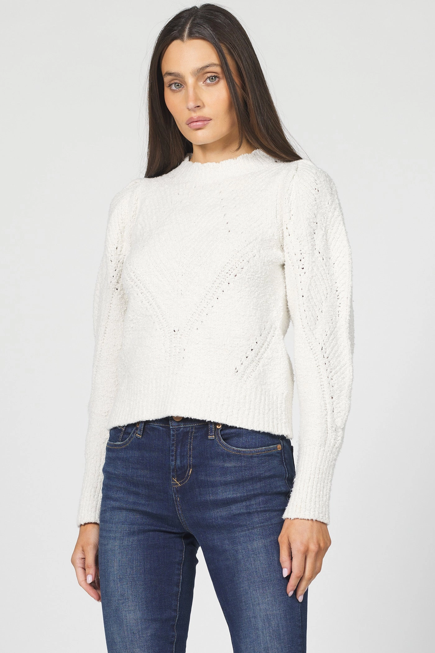 Minimalist Silhouette Dear John Aliza Ivory Sweater