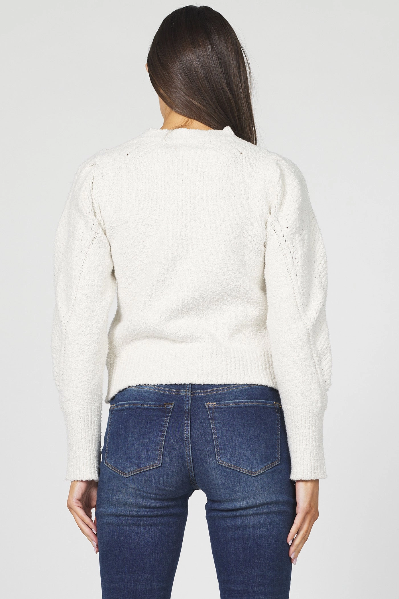 Dear John Aliza Ivory Sweater Breathable Linen Blend Garment Washed Finish