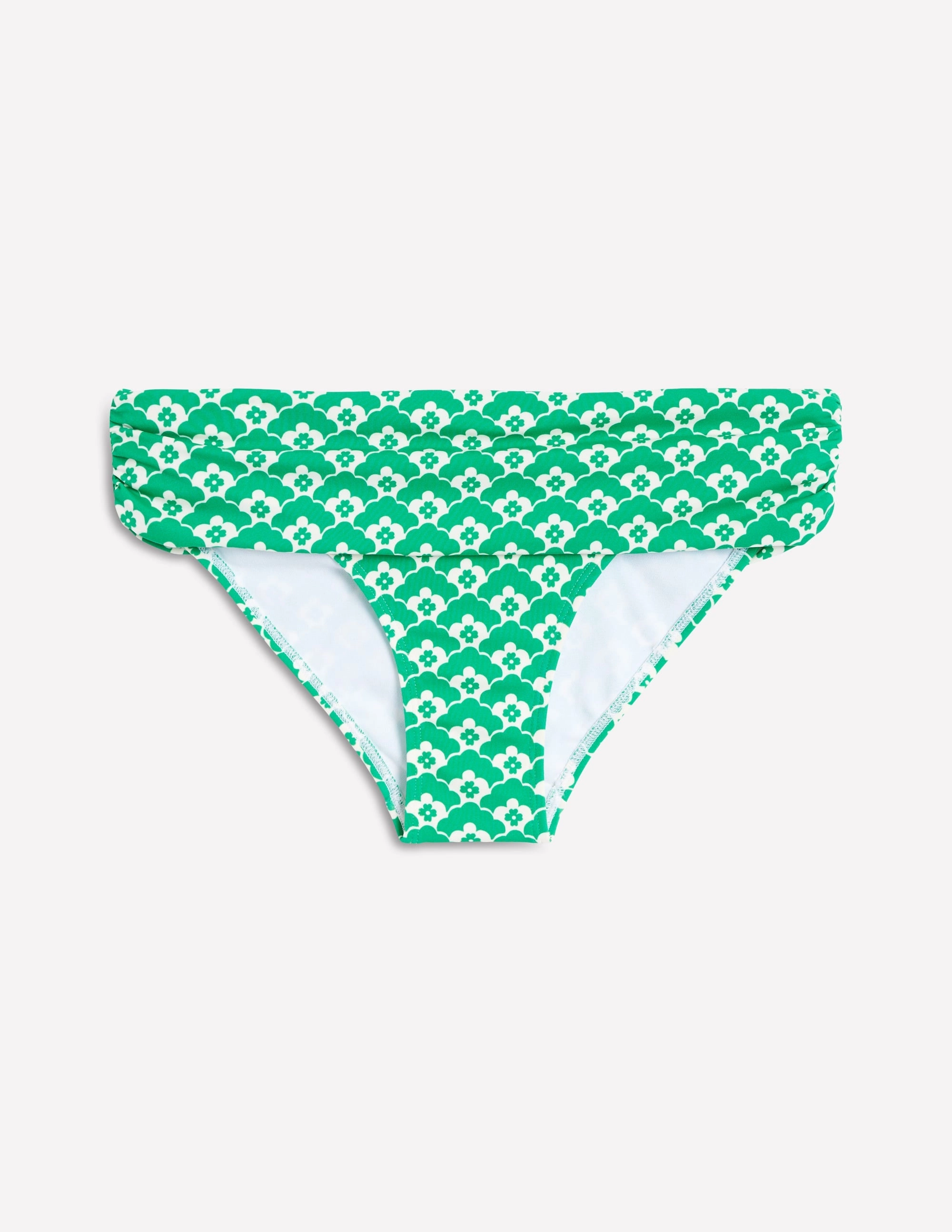 Water Outfit Pool Fun Classic Fold Bikini Bottoms-Green Cloud Terrace