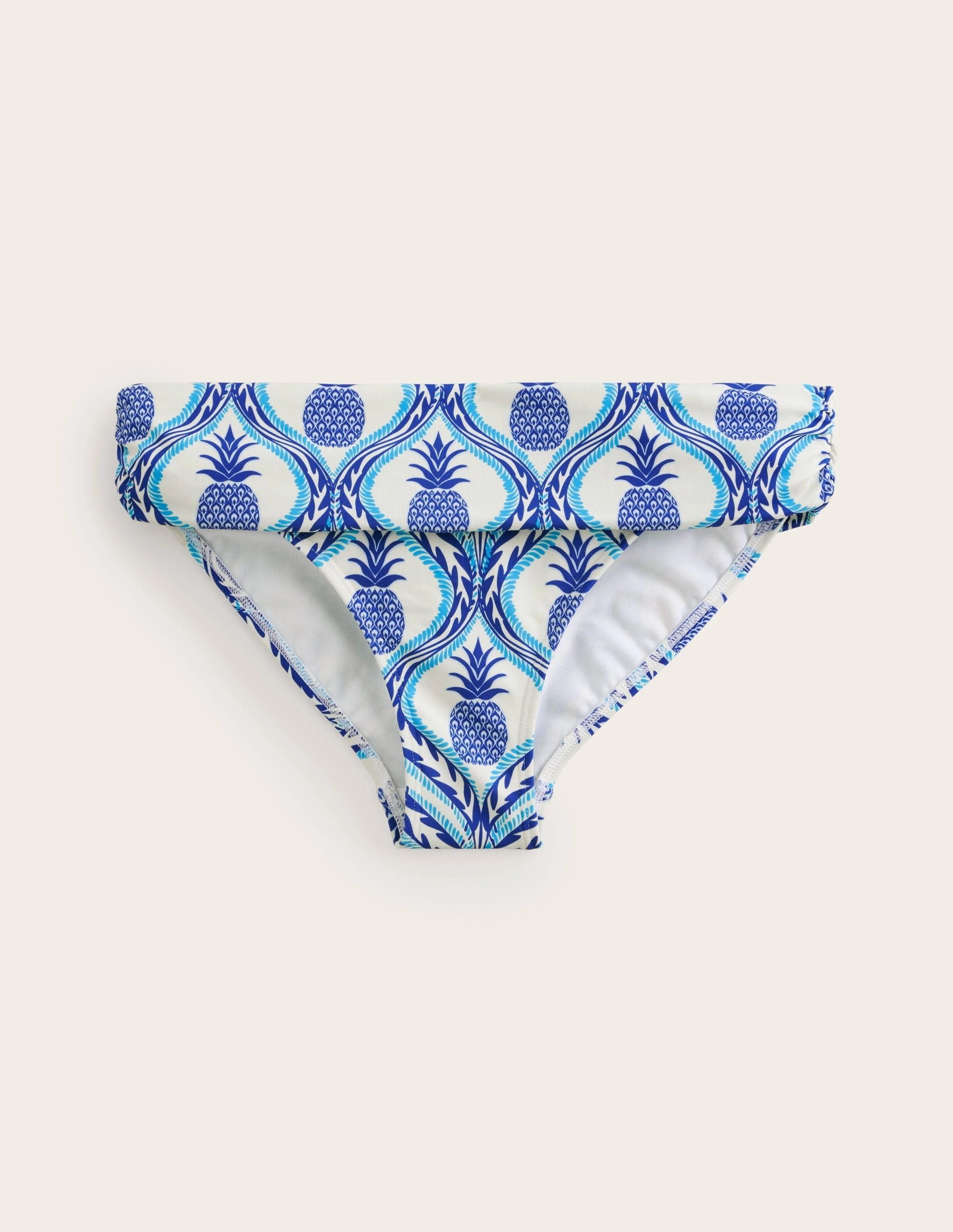 Ocean Breeze Classic Fold Bikini Bottoms-Surf The Web, Pineapple Wave