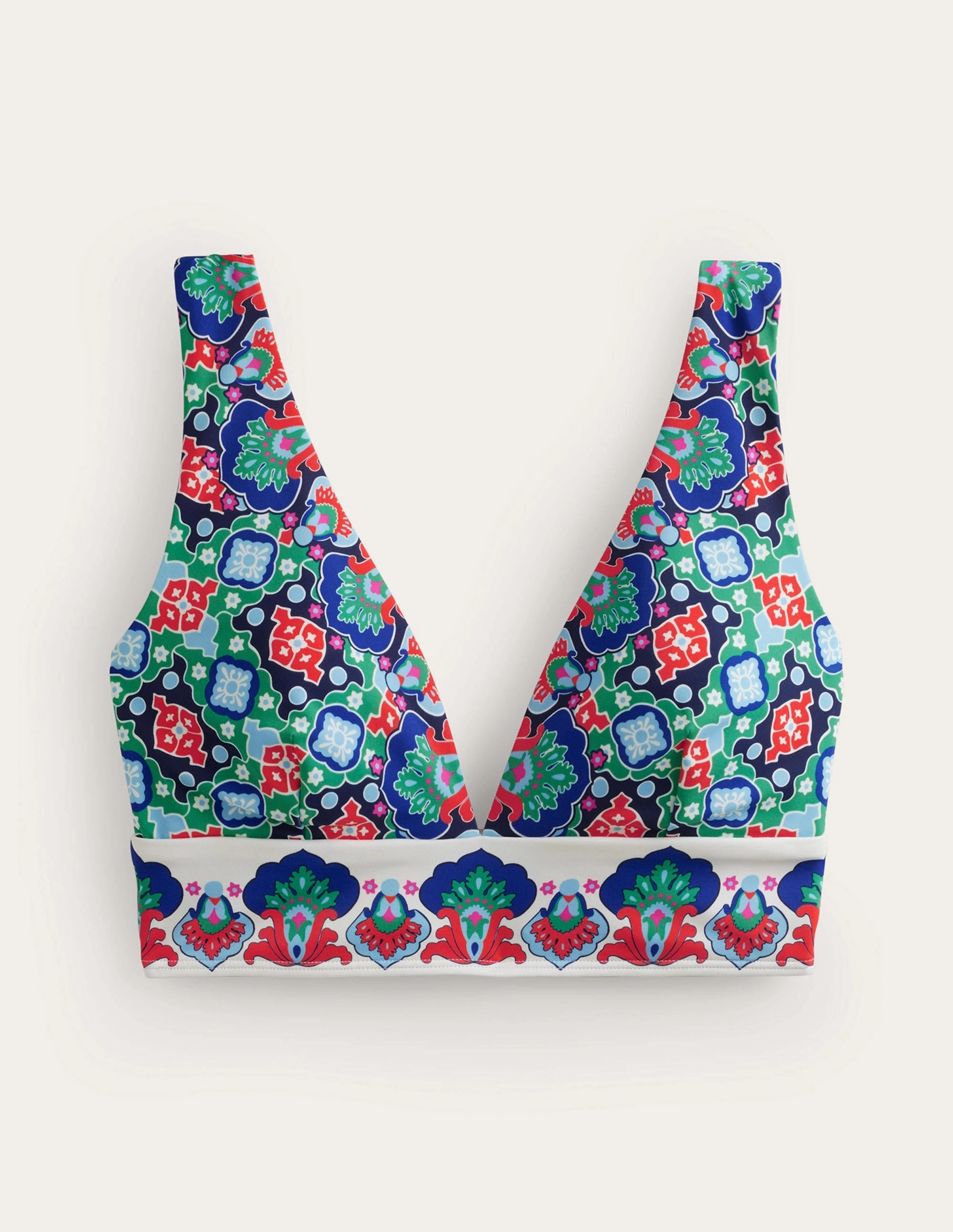 Porto Bikini Top-Mangrove Green, Embroidery Anti Abrasion Coating Sand Resistant Lining