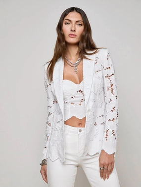 Windbreaker Style Core Style Clementine Lace Blazer White