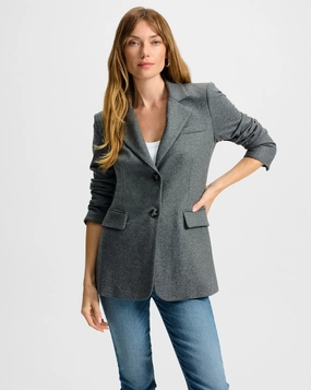 Hand washable Ryanne Wool Jersey Jacket Medium Heather Grey
