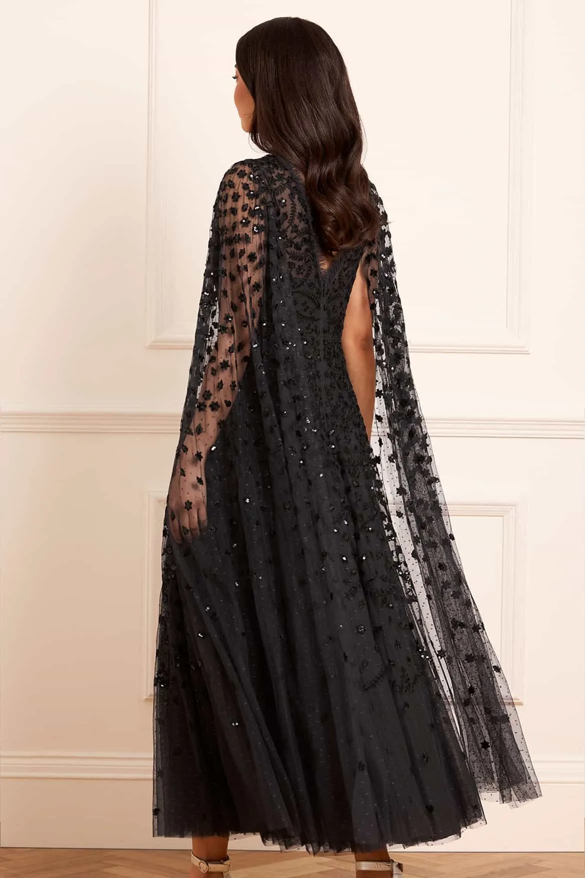 Clover Cape Sleeve Ankle Gown Summer Mood Urban Fit