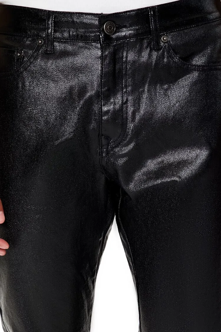 Coated Slim-Fit Jeans