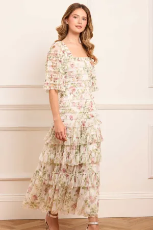 Colette's Rose Short Sleeve Ankle Gown Clean Base Cozy Tones