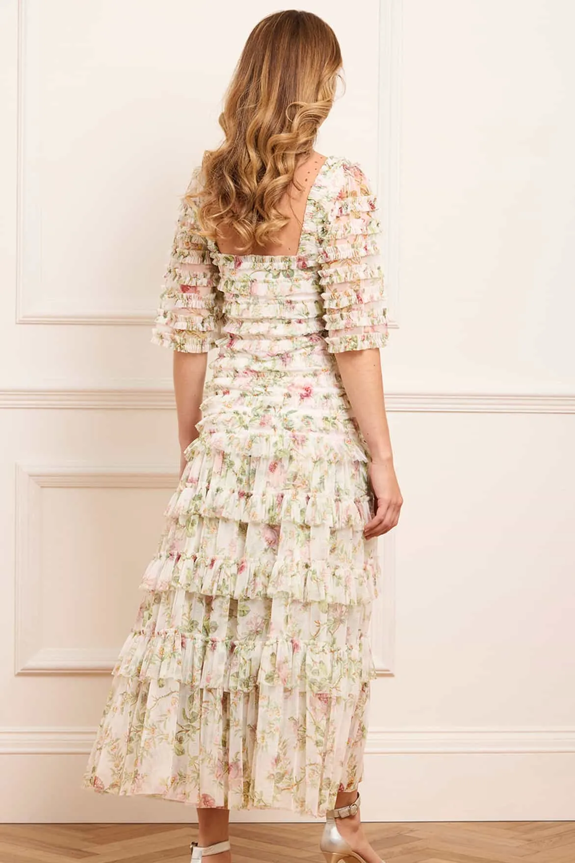 Tailored Cut Colette's Rose Short Sleeve Ankle Gown