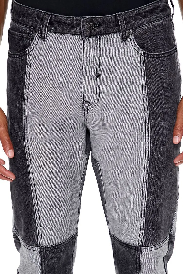 Colorblock Slim-Fit Jeans