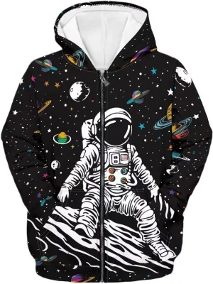 Colorful Cats Boys and Toddlers' Zip-up Hoodie Sweatshirt 6-16T Boys Girls Zip Up Hoodies Sweatshirts
