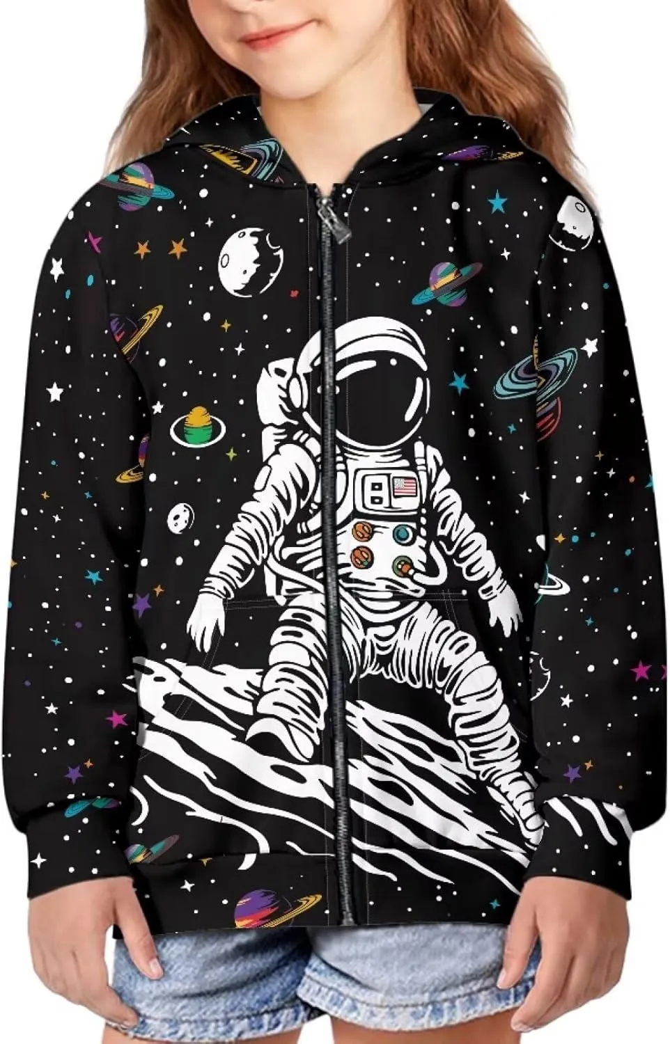 Colorful Cats Boys and Toddlers' Zip-up Hoodie Sweatshirt 6-16T Boys Girls Zip Up Hoodies Sweatshirts