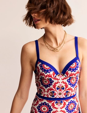 Colour Pop Cup Size Swimsuit-Rubicondo, Mosaic Bloom Non Abrasive Labels Quick Drying Technology