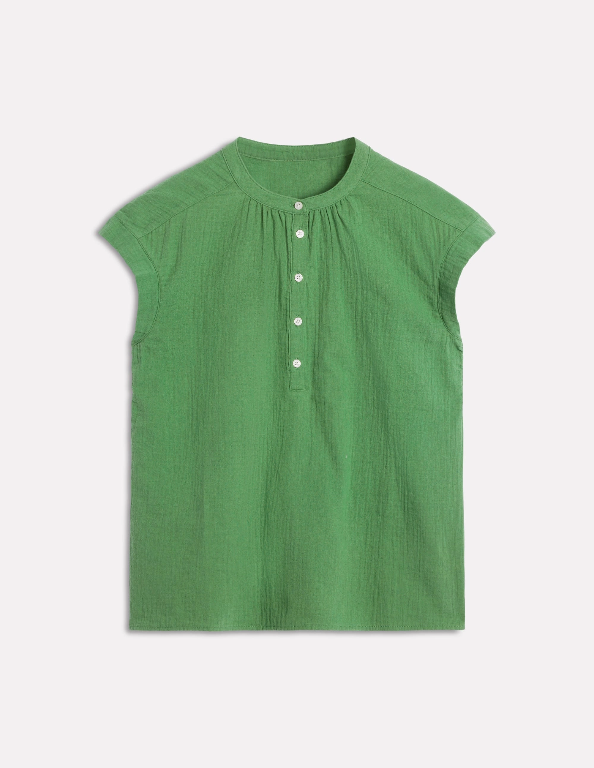 Sleeveless Double Cloth Top-Paradise Green Airflow Ventilation Zones MinimalistStyle