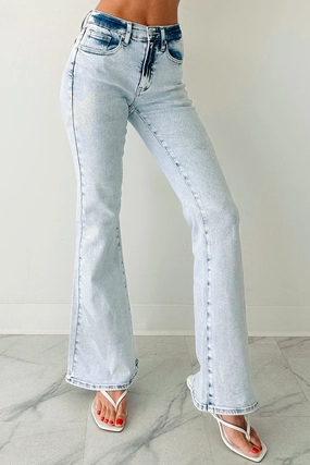 Gwen Tummy Control Saige Flare Star Jeans (Light) Sport Performance Design Classic Comfort