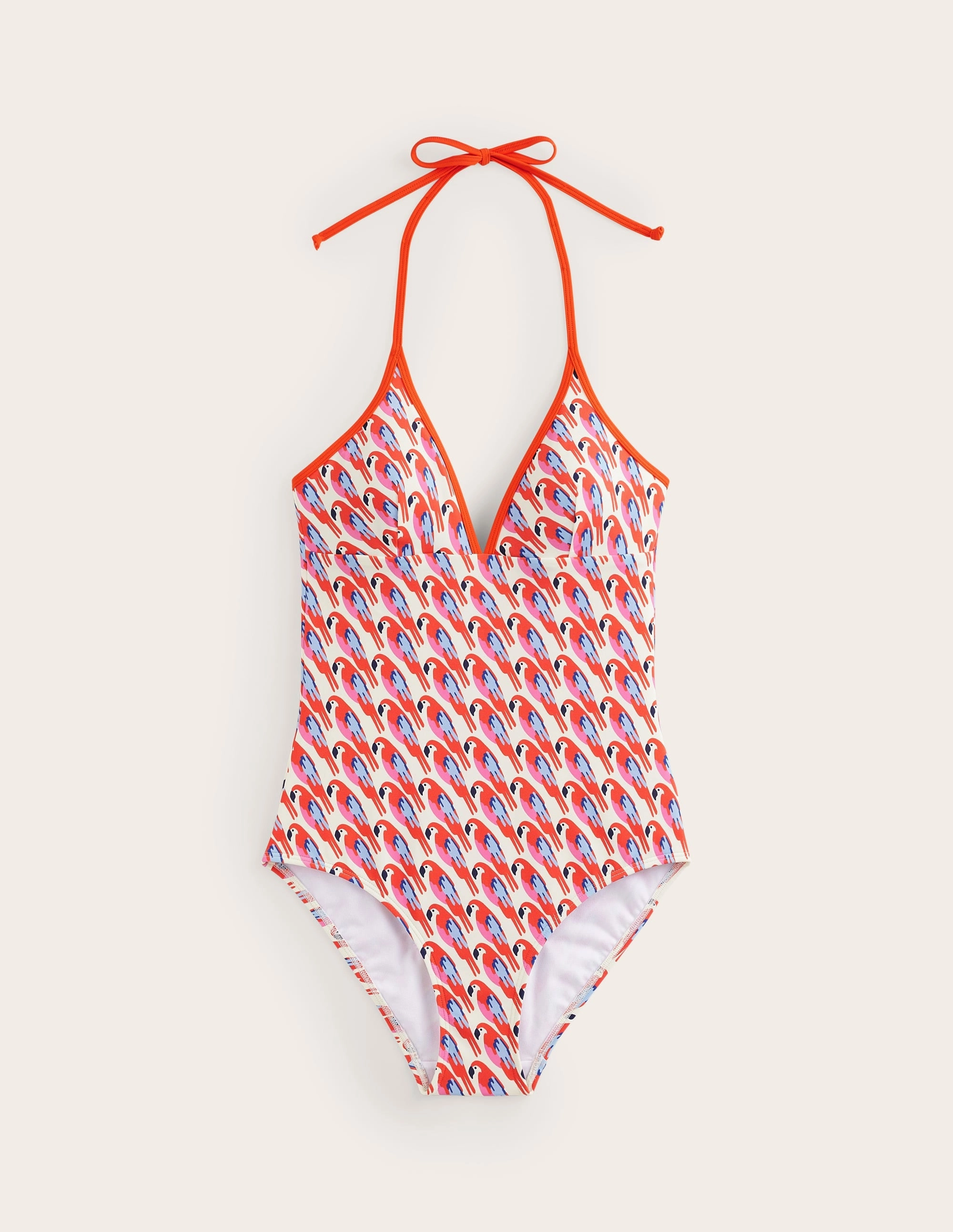 Como String  Swimsuit-Multi, Tropical Parrot Laid-Back Vibes Lightweight Fabric