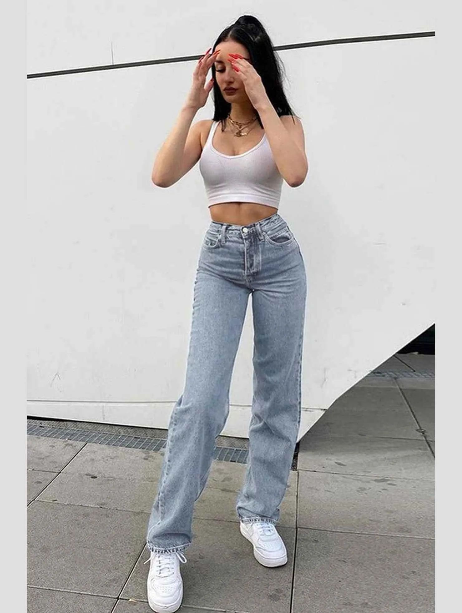 Comfortable Wear EcoFriendlyMaterial BUTTERFLY PRINT LIGHT COLOR DENIM TROUSER_CWJP0182