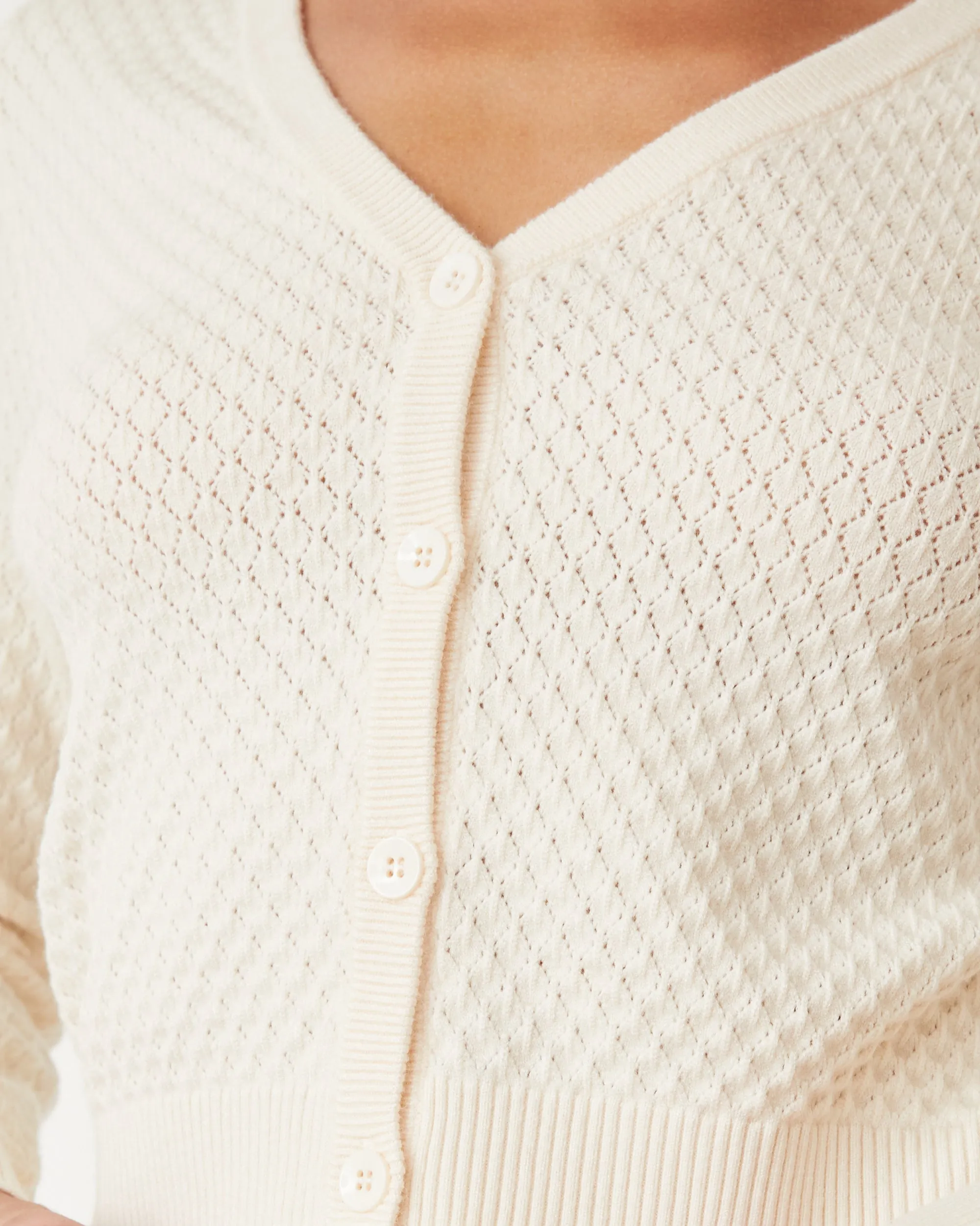 Temperature Regulating Textile Softknit French Waffle Cardigan