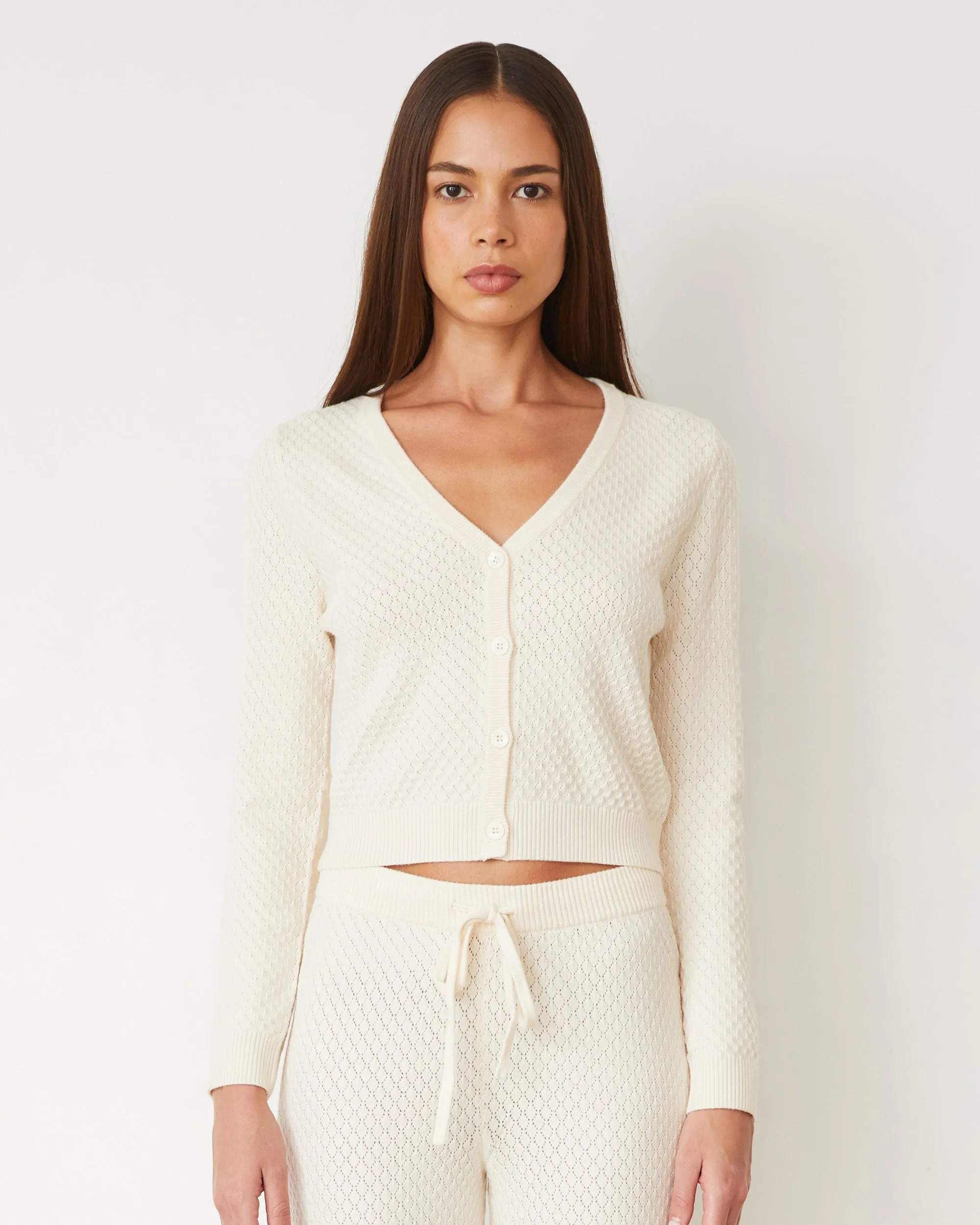 FadeResistant Finish Softknit French Waffle Cardigan