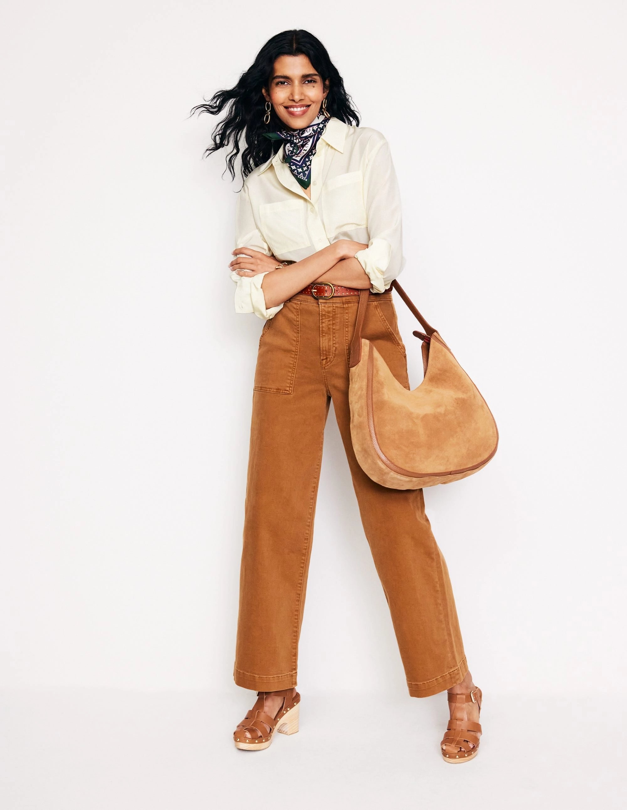 Soft Touch Blend Connie Relaxed Silk Shirt-Ivory