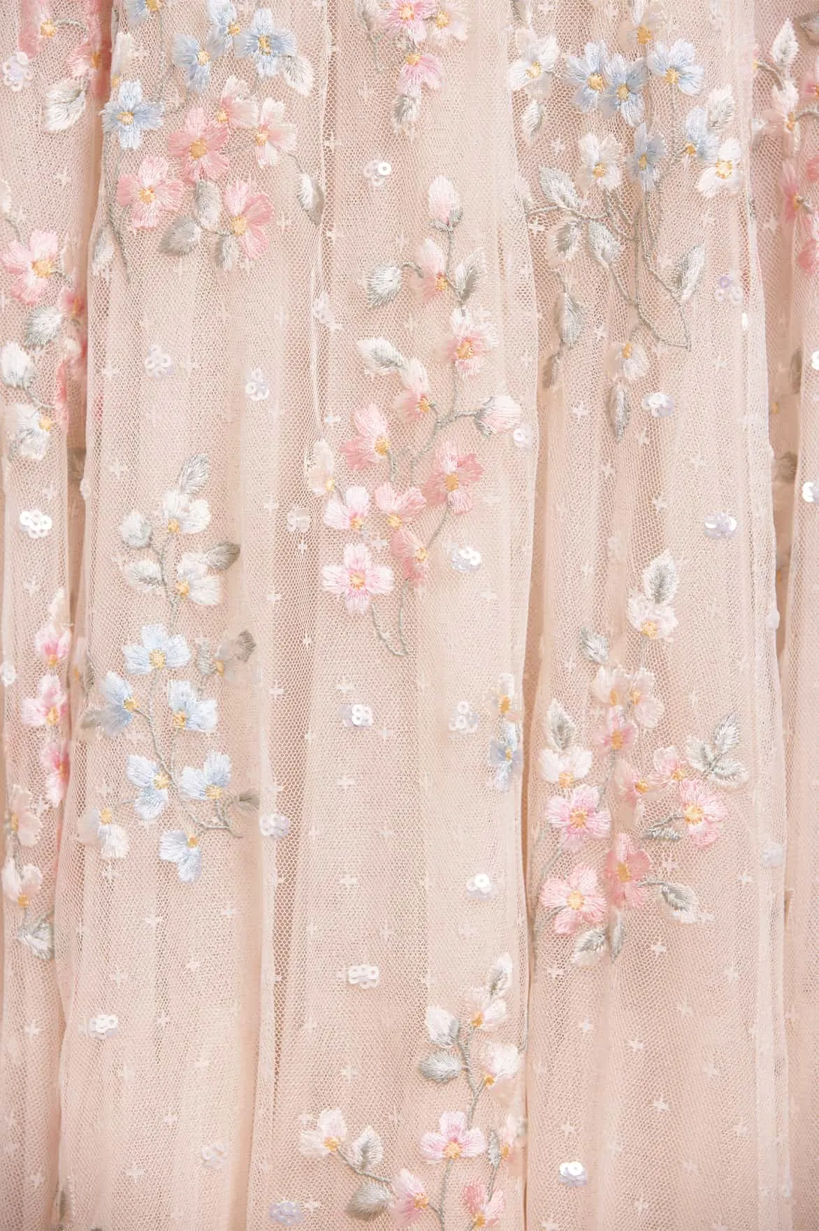 Dreamy Simplicity Versailles Ditsy Cape Sleeve Ankle Gown
