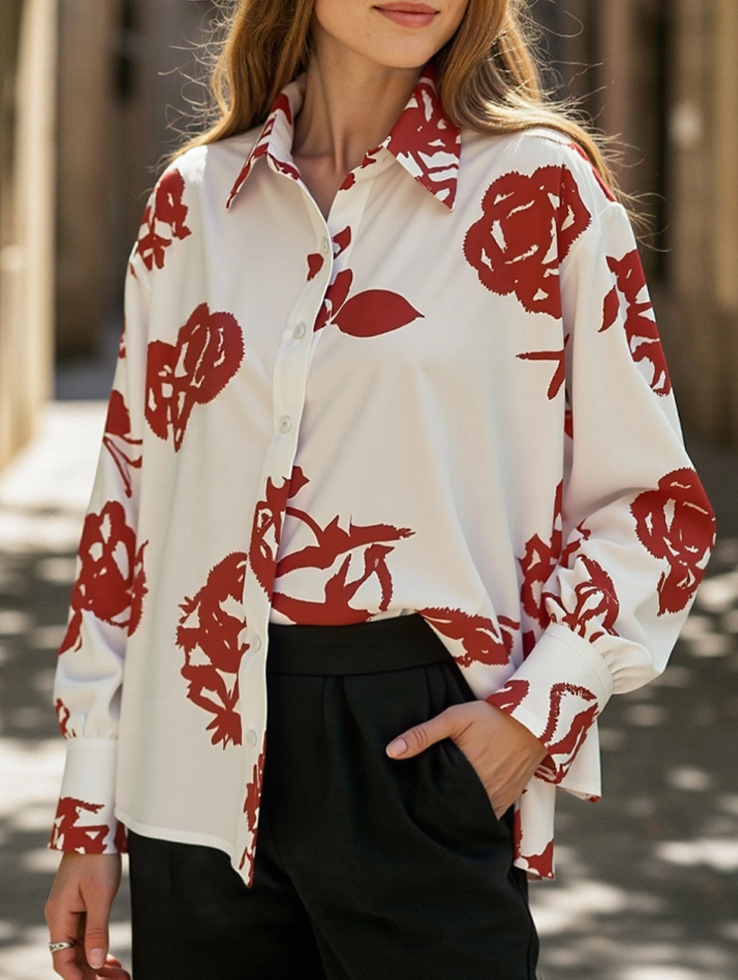 MeshLining Oversized Fit 2025 new casual printed shirt