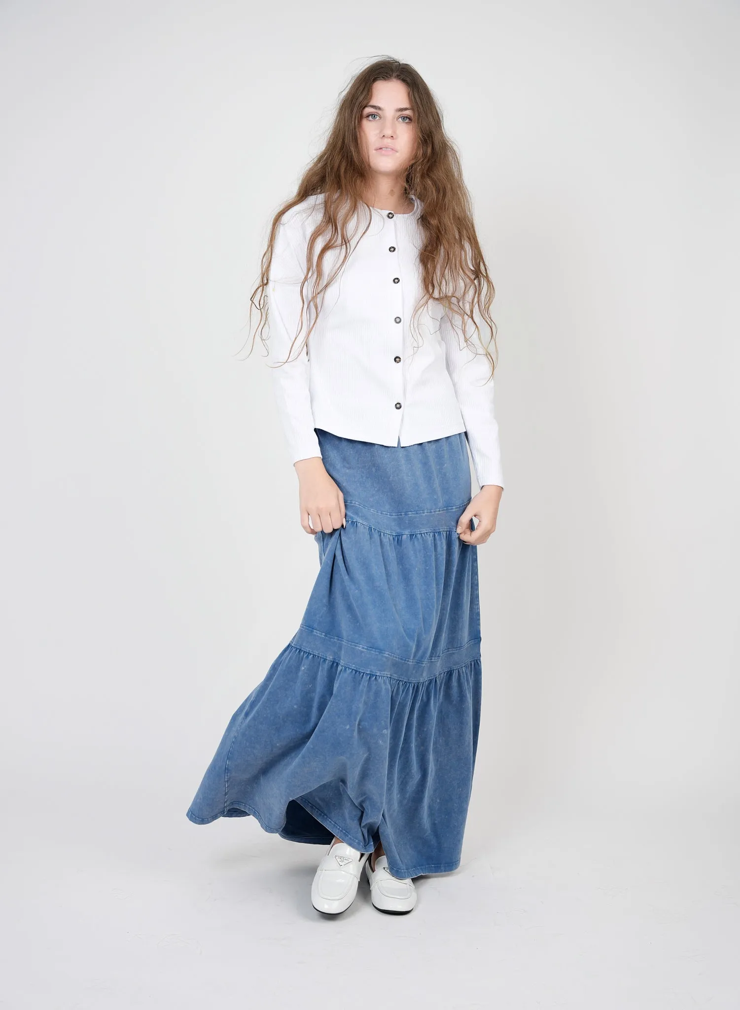 Outfit Diary Red Myth Light Denim Wash Long SB2CM7460SLW