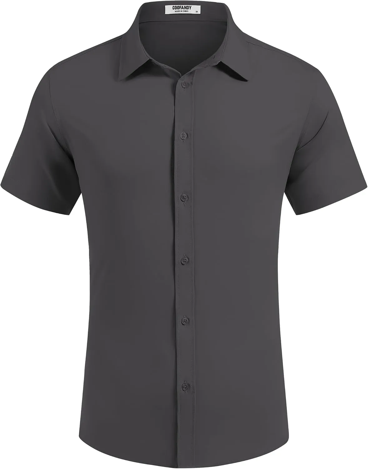 COOFANDY Mens Dress Shirts Button Down Short Sleeve Shirt Summer Shirts Business Casual Wedding Shirt