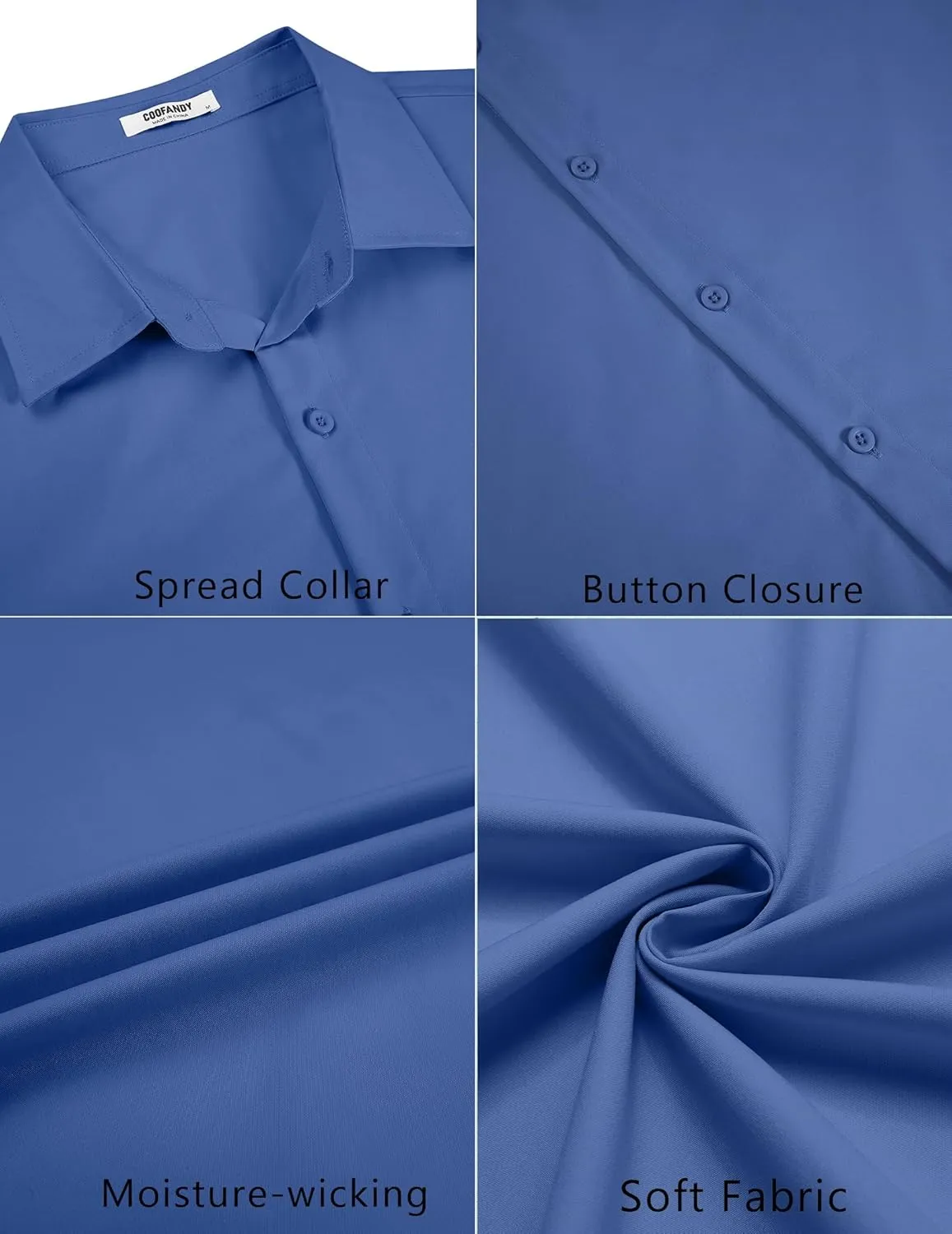 COOFANDY Men's Short Sleeve Button Down Casual Shirts for Men Summer Untucked Shirts