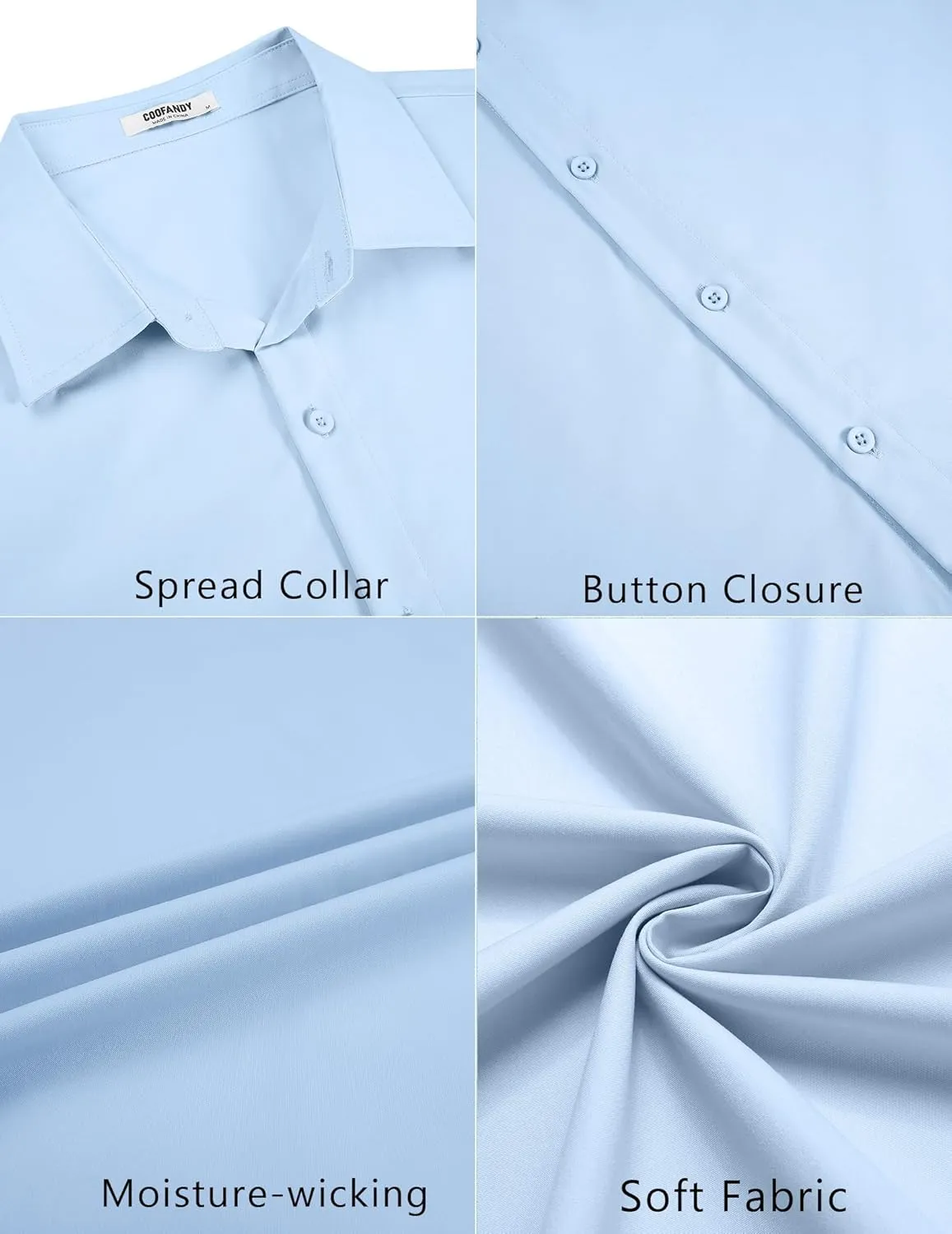 COOFANDY Men's Short Sleeve Button Down Casual Shirts for Men Summer Untucked Shirts