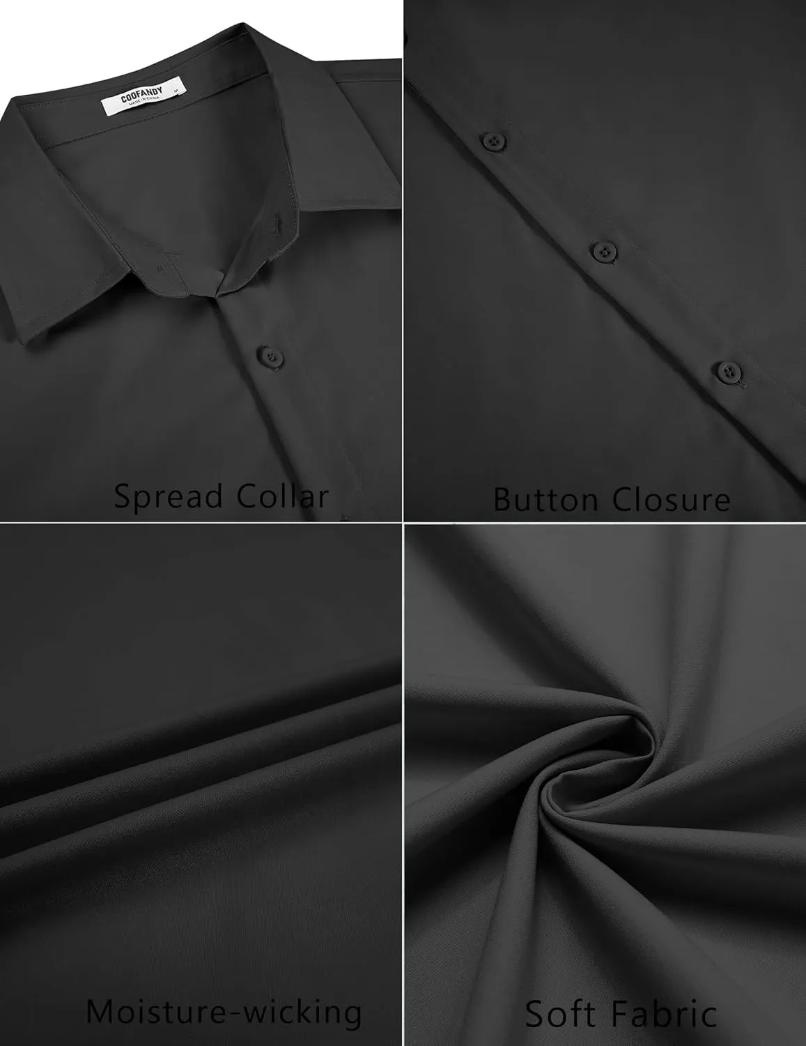 COOFANDY Men's Short Sleeve Button Down Casual Shirts for Men Summer Untucked Shirts