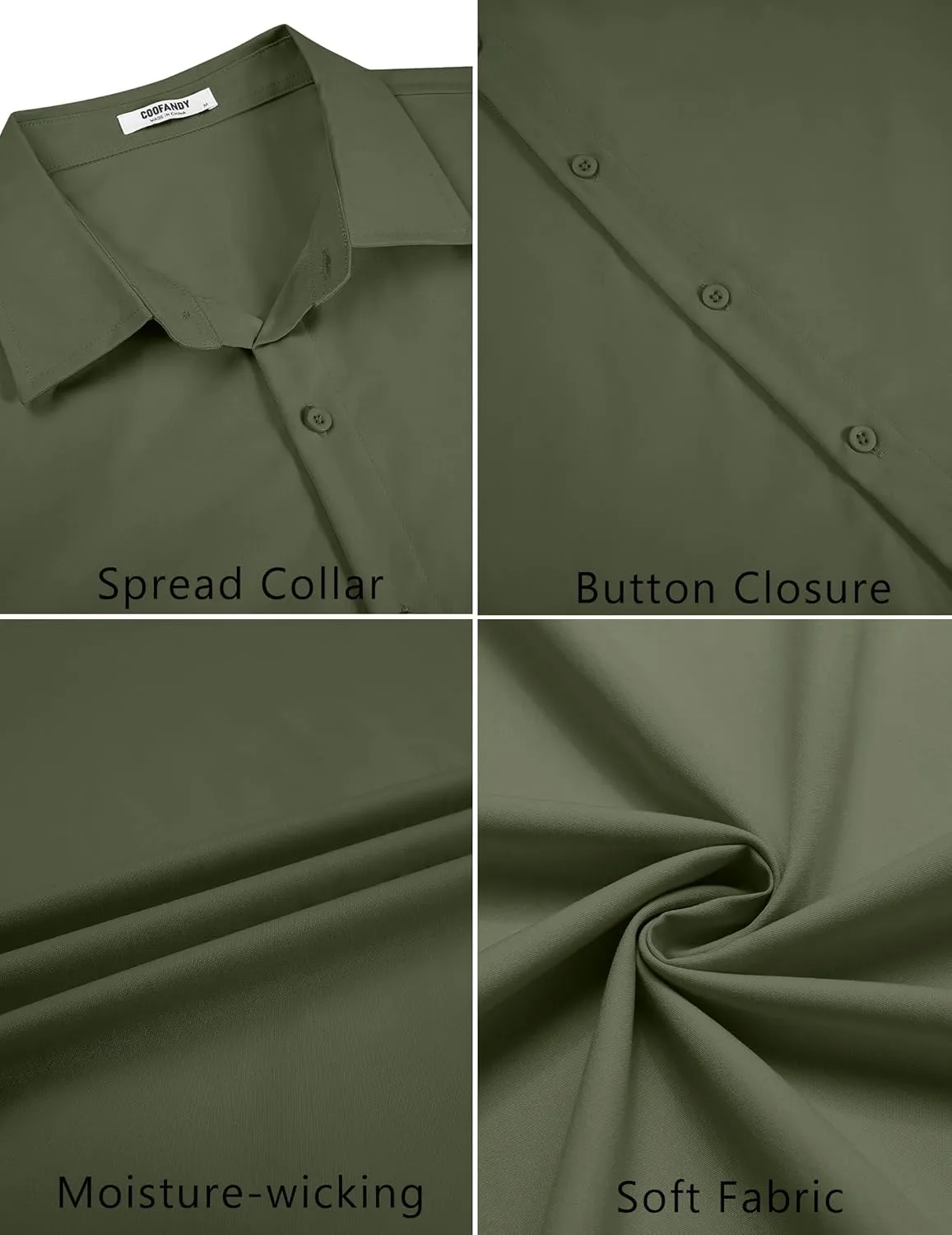 COOFANDY Men's Short Sleeve Button Down Casual Shirts for Men Summer Untucked Shirts