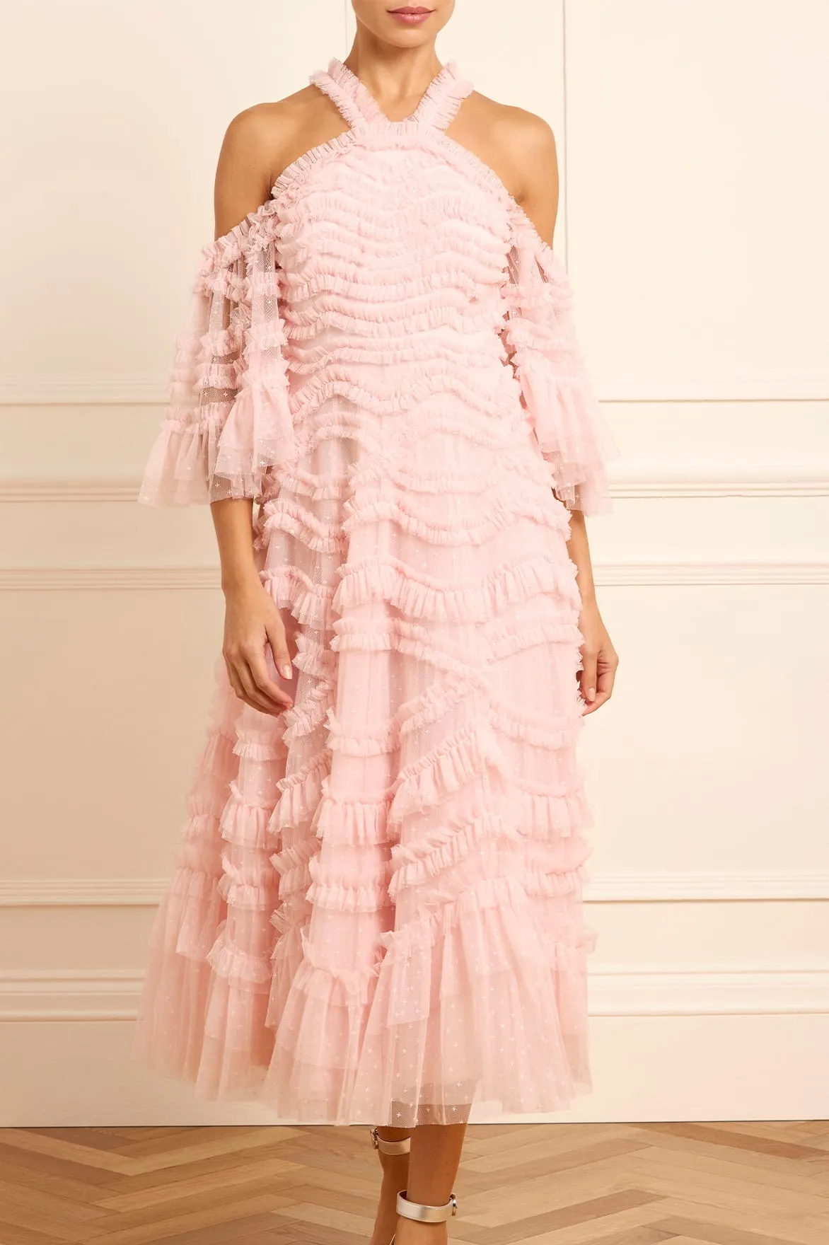 Bronte Off-Shoulder Ballerina Dress Minimalist Elegance Minimalist fit-and-flare