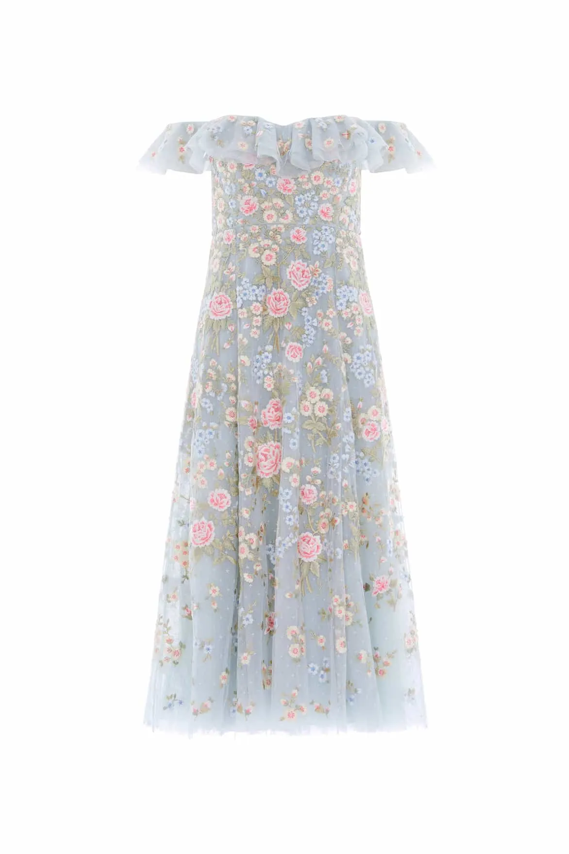 Antoinettes Floral Off-Shoulder Ballerina Dress Bold Touches