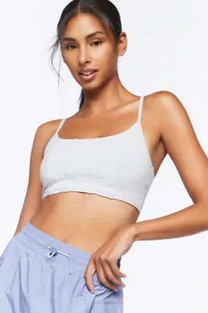 Cotton-Blend Longline Sports Bra