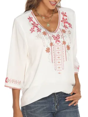 Trendy Cardigan COTTON EMBROIDERED FLORAL BLOUSE_CWTBLL0837