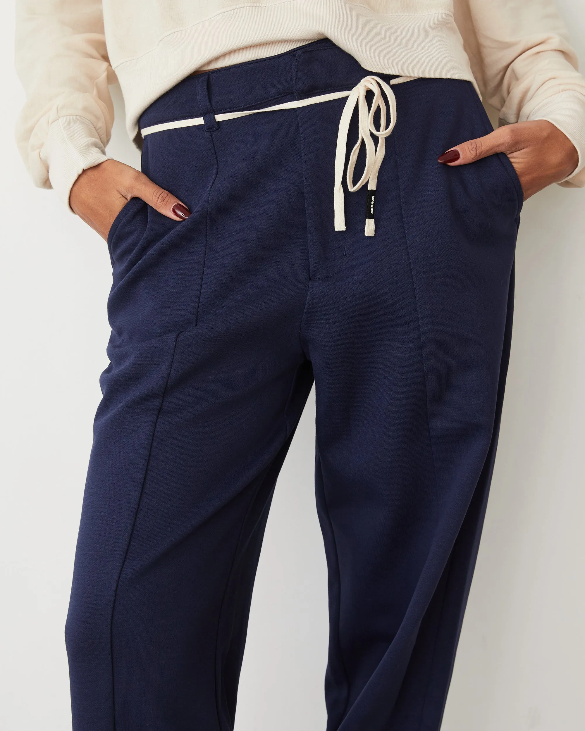 Cotton Knit Trousers Breathable Underarm Gussets Light Reflective Printing