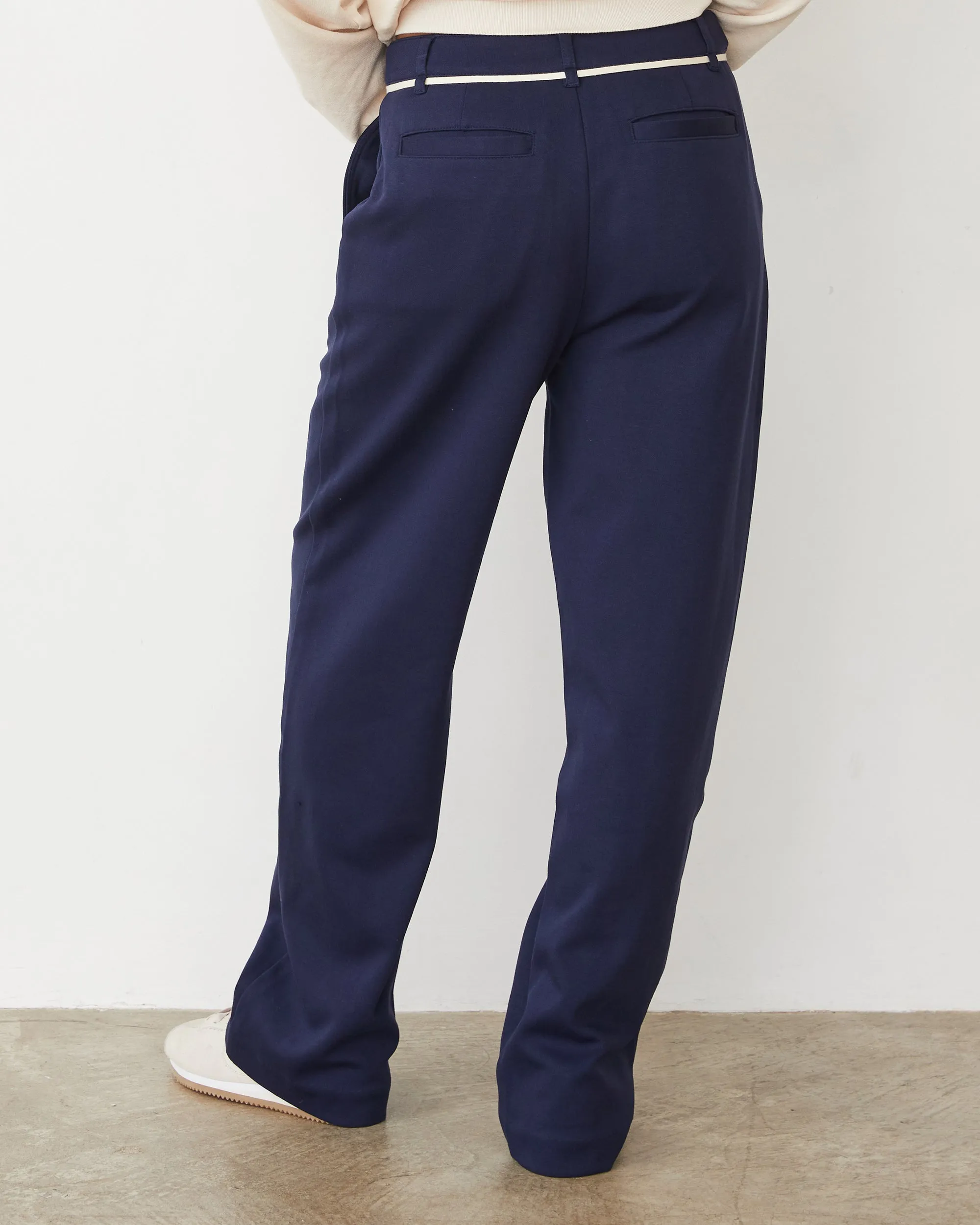 Cotton Knit Trousers Bohemian style Bound Seam Edges