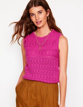 Cotton Stitch Crew Tank-Purple Damson GarmentDyed Effect