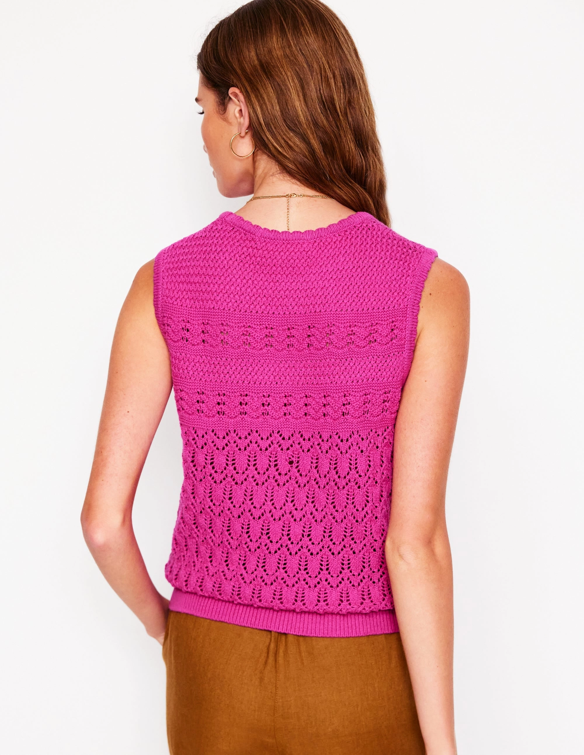 Cotton Stitch Crew Tank-Purple Damson Drop Shoulder Design