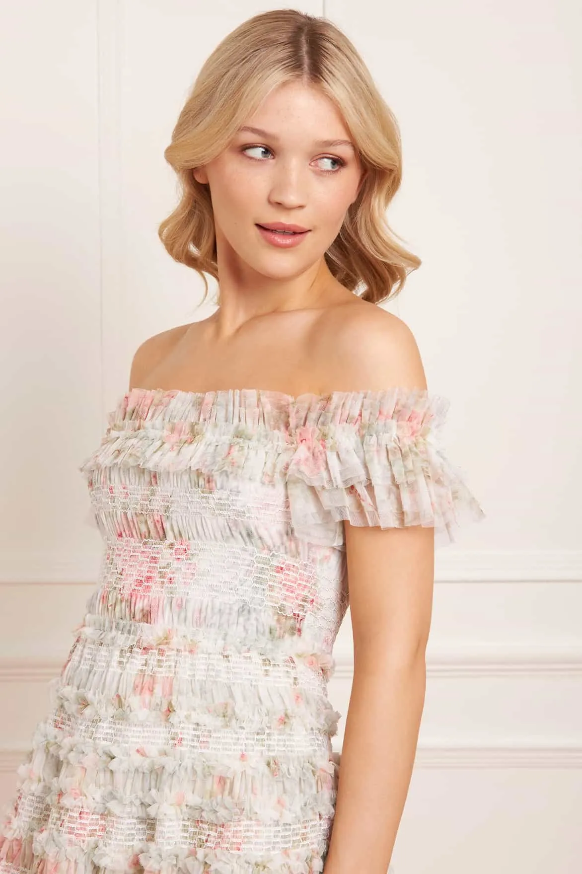 Body Confidence Madame Rose Elodie Off-Shoulder Micro Mini Dress