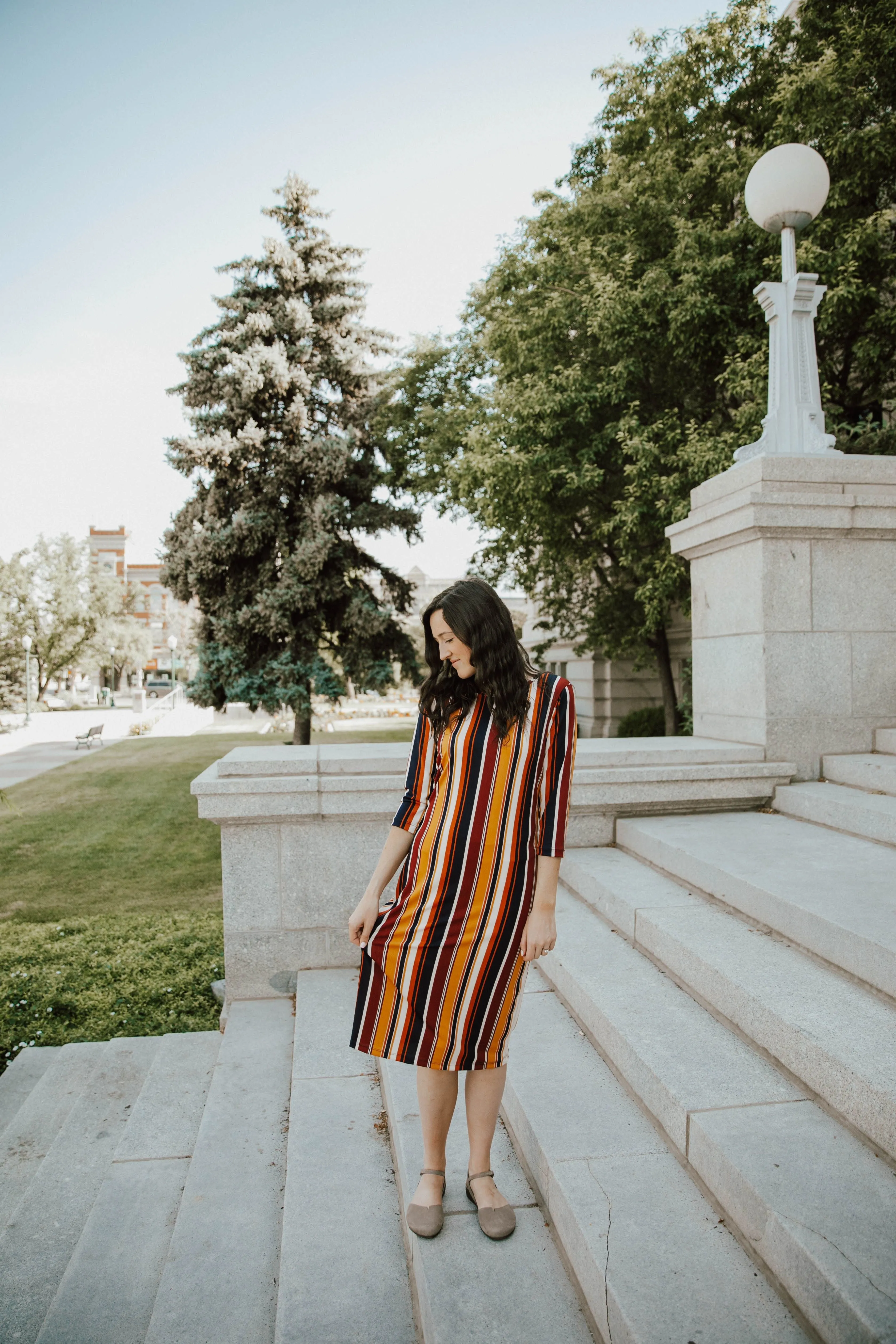 Jadyn Dress Collegiate Multi-stripe Nordic Plain