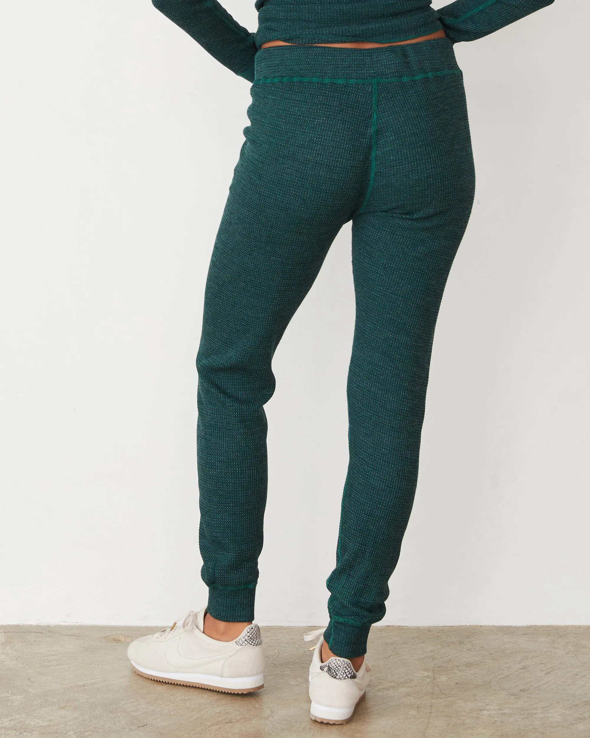 Cozy Heather Thermal Cuff Sweat Modern Fit Sleek Appearance