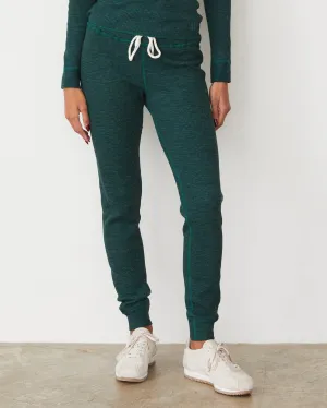 Cozy Heather Thermal Cuff Sweat High Waist Stretch FlexibleKnees