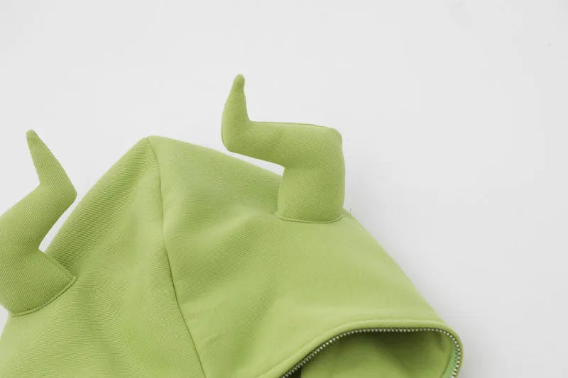 'Crawler' Full Zip Hoodie with Textured Spider Embroidery