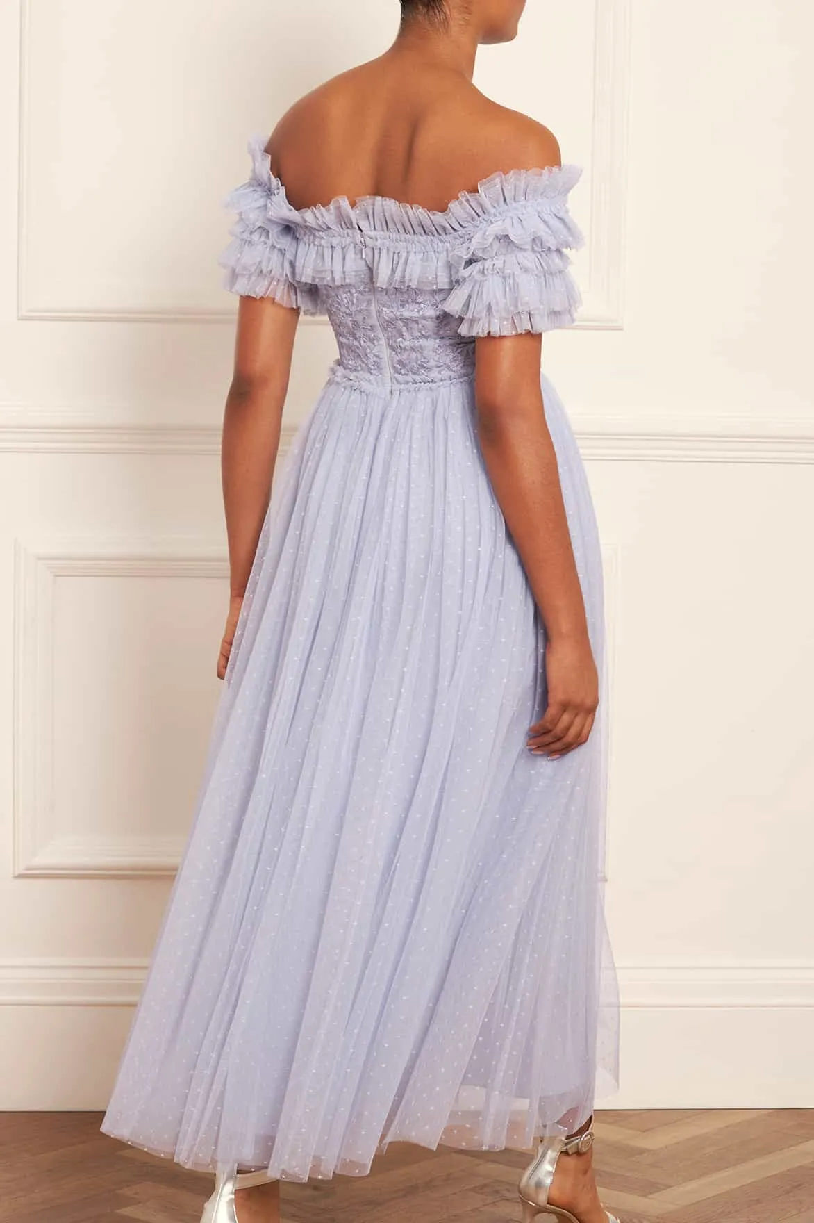 Life Soft Midsummer Lace Bodice Off-Shoulder Ankle Gown