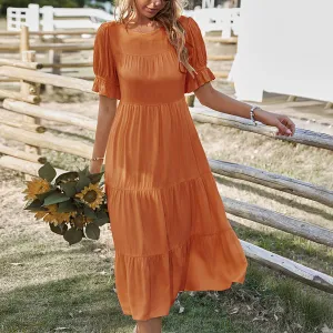Lightweight Fit Casual Waist COTTON SWING DRESS_CWDSD3407