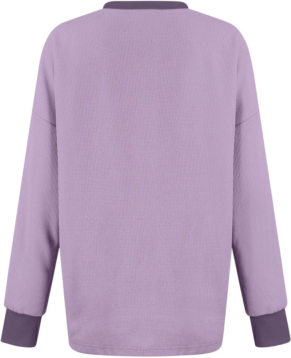 Crew Neck Sweatshirts Women Long Sleeve Waffle Knit Tops 2024 Fall Fashion Oversized Pullover Sweater Teacher Shirts